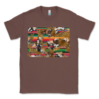 Chestnut western serape cowhide and leopard background Classic Tee - Artiststas