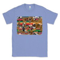 Colony Blue western serape cowhide and leopard background Classic Tee - Artiststas