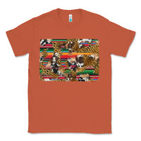 Copper western serape cowhide and leopard background Classic Tee - Artiststas