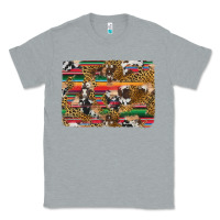 Heather Grey western serape cowhide and leopard background Classic Tee - Artiststas