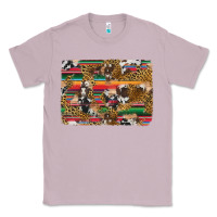 Lilac western serape cowhide and leopard background Classic Tee - Artiststas