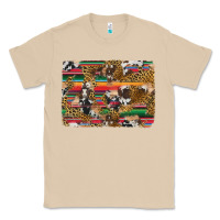 Mushroom western serape cowhide and leopard background Classic Tee - Artiststas