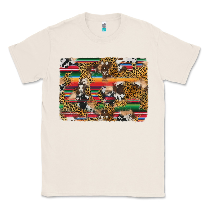 Western Serape Cowhide And Leopard Background Classic Tee by Artiststas | Teevron
