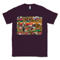 Plum western serape cowhide and leopard background Classic Tee - Artiststas