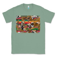 Sage western serape cowhide and leopard background Classic Tee - Artiststas