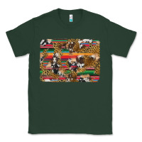 Sports Green western serape cowhide and leopard background Classic Tee - Artiststas