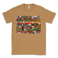 Toasted Coconut western serape cowhide and leopard background Classic Tee - Artiststas