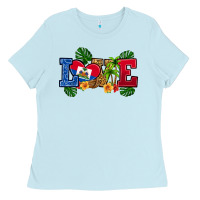 Baby Blue love haitian republic Ladies Tee - RanaPortraitStore