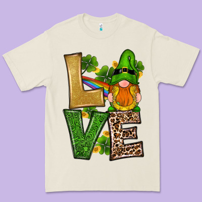 St Patricks Day Gnomes Shamrock Love Premium Tee Designed By Ranaportraitstore