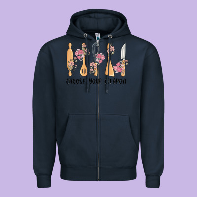 Choose Your Weapon Zipper Hoodie Designed By Maliassmallbusiness