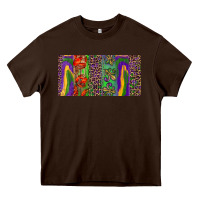 Chocolate Brown Mardi gras brushstrokes crawfish fleur de lis Heavy Core Tee - RanaPortraitStore