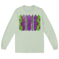 Matcha mardi gras brushstrokes Long Sleeve Tee - Jasminsmagicworld
