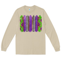 Mushroom mardi gras brushstrokes Long Sleeve Tee - Jasminsmagicworld