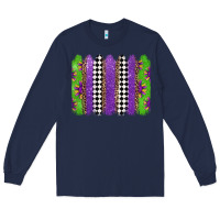 Navy mardi gras brushstrokes Long Sleeve Tee - Jasminsmagicworld