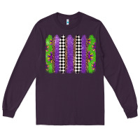 Plum mardi gras brushstrokes Long Sleeve Tee - Jasminsmagicworld