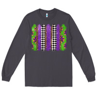 Smoke mardi gras brushstrokes Long Sleeve Tee - Jasminsmagicworld