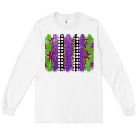 White mardi gras brushstrokes Long Sleeve Tee - Jasminsmagicworld