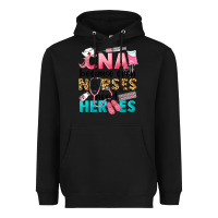 Black Western CNA Because Nurses Need Heroes Heavyweight Hoodie - LillyAllenDesigns