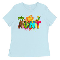 Baby Blue summer aunt Ladies Tee - RanaPortraitStore