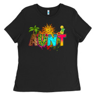 Black summer aunt Ladies Tee - RanaPortraitStore