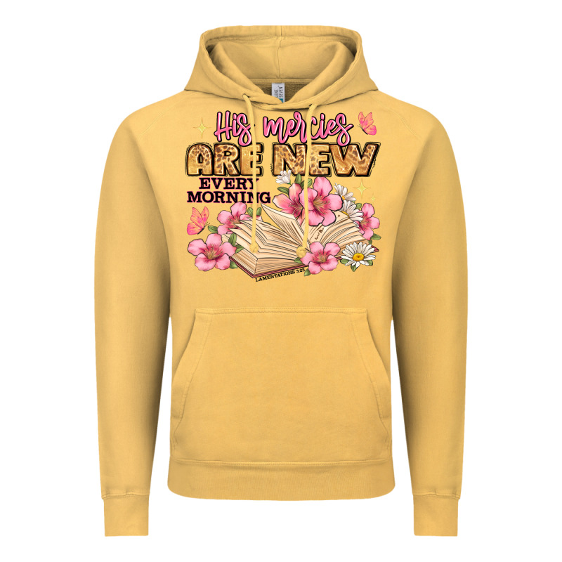His Mercies Are New Every Morning Lamentations 3 2 Vintage Hoodie by JahusDesignShop | Teevron