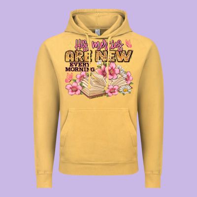 His Mercies Are New Every Morning Lamentations 3 2 Vintage Hoodie Designed By Jahusdesignshop