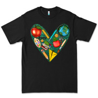 Black teacher  heart Premium Tee - texasbilliewilder