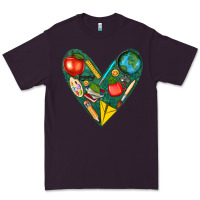 Plum teacher  heart Premium Tee - texasbilliewilder