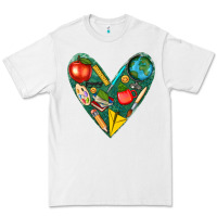 White teacher  heart Premium Tee - texasbilliewilder