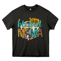 Asphalt blessed mama with sunflowers Heavy Core Tee - texasbilliewilder