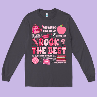 Rock The Best Long Sleeve Tee Designed By Jahusdesignshop