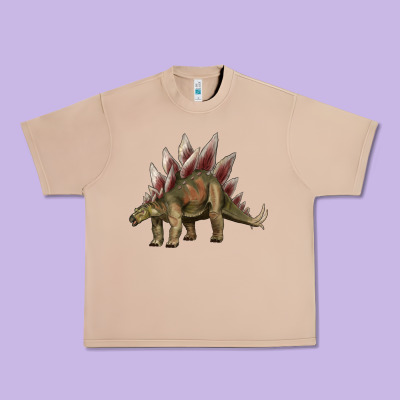 Dinosaur Stegosaurus Urban Heavy Tee Designed By Artiststas
