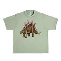 Oil Green dinosaur stegosaurus Urban Heavy Tee - Artiststas