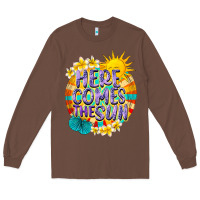 Chestnut Here comes the sun Long Sleeve Tee - NancyCooperArtShop