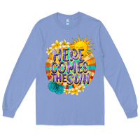 Colony Blue Here comes the sun Long Sleeve Tee - NancyCooperArtShop