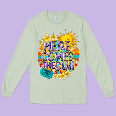 Here Comes The Sun Long Sleeve Tee Designed By Nancycooperartshop