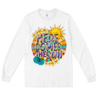White Here comes the sun Long Sleeve Tee - NancyCooperArtShop