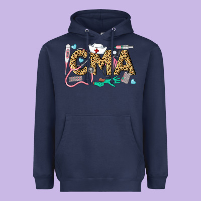 Western Certified Medical Assistant Heavyweight Hoodie Designed By Lillyallendesigns