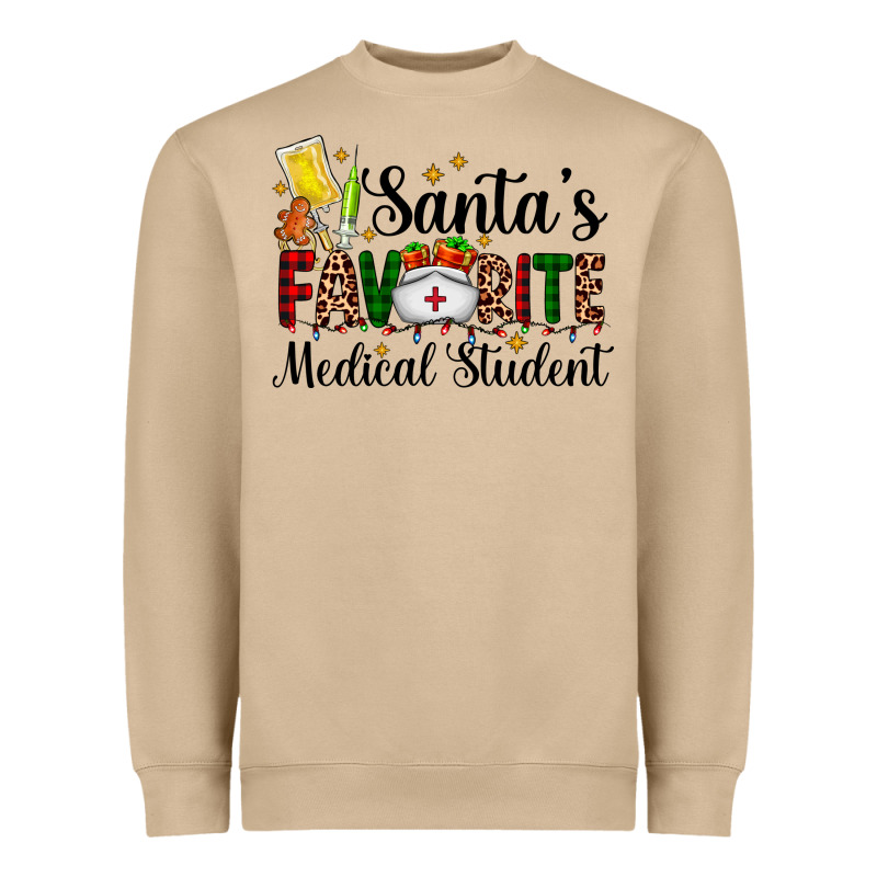 Santa's Favorite Medical Student Heavyweight Sweatshirt by AdoDesignShop | Teevron