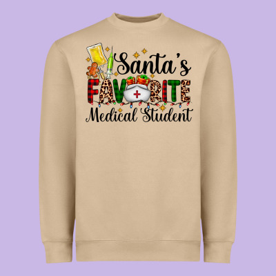 Santa's Favorite Medical Student Heavyweight Sweatshirt Designed By Adodesignshop