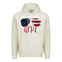 Oatmeal Heather All American Girl Premium Hoodie - Bettercallsaul