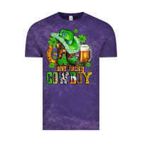Cloud Purple one lucky  cowboy with hat and boots Vintage Tee - AdoDesignShop
