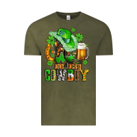 Vintage Olive one lucky  cowboy with hat and boots Vintage Tee - AdoDesignShop