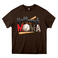 Chocolate Brown ballpark mama baseball Heavy Core Tee - Zillion Design Studio