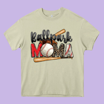 Ballpark Mama Baseball Heavy Core Tee Designed By Zillion Design Studio
