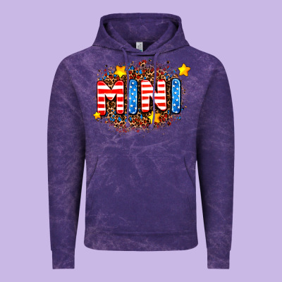 Usa Mini  Leopard Background Vintage Hoodie Designed By Adodesignshop