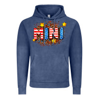 Vintage Denim usa mini  leopard background Vintage Hoodie - AdoDesignShop