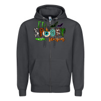 Smoke it's spooky season Zipper Hoodie - NancyCooperArtShop