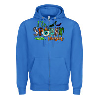 True Royal it's spooky season Zipper Hoodie - NancyCooperArtShop