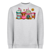 Heather Grey longhaired cow coffee cups Heavyweight Sweatshirt - Jasminsmagicworld